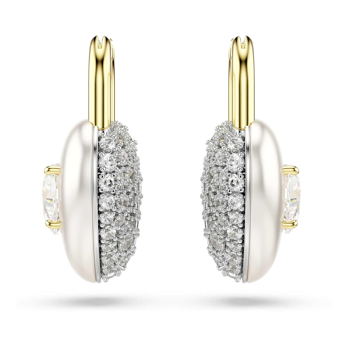 Swarovski Idyllia - Pendientes de gota con forma de corazón, color blanco