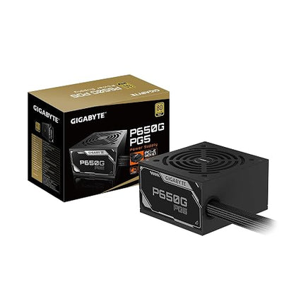 GIGABYTE Fuente De Poder 650W GP-P650G-PG5, 80 Plus Gold, Negro