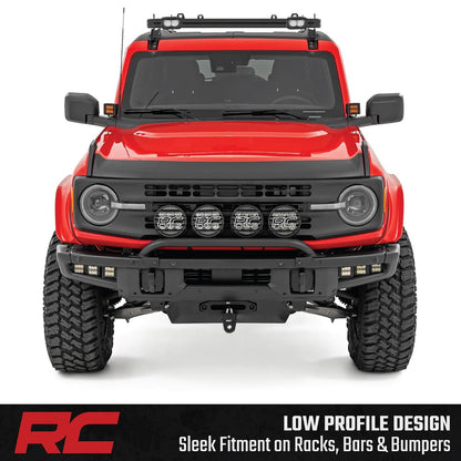 Rough Country - Cápsulas de luz LED de 5 pulgadas con DRL ámbar y blanco, 8.000 lúmenes, LED CREE de 40 W, luces todoterreno con haz de inundación, IP67 impermeable (juego de 2)