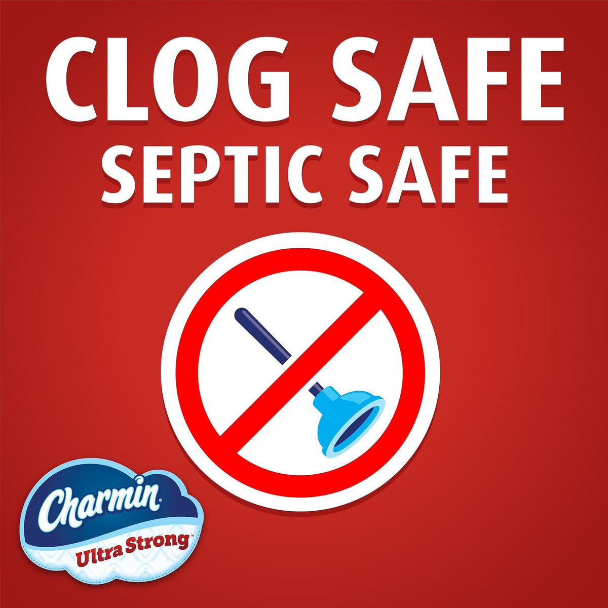 Charmin - Ultra Strong Papel Higiénico, 6 Mega Rollos, 220 Hojas por Rollo, Extra Fuerte y Duradero, No Atascable, Apto para Fosas Sépticas