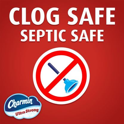 Charmin - Ultra Strong Papel Higiénico, 6 Mega Rollos, 220 Hojas por Rollo, Extra Fuerte y Duradero, No Atascable, Apto para Fosas Sépticas