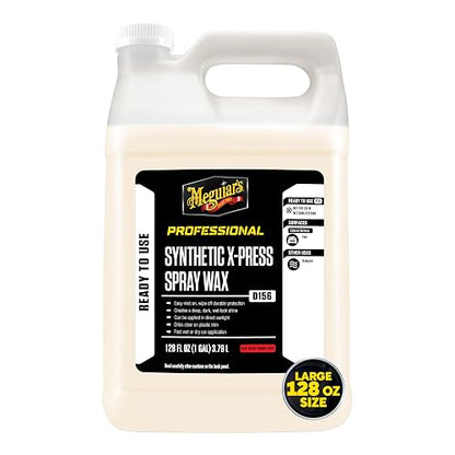Meguiar's D15601 Cera instantánea para vehículos | La cera de automóvil Pro Spray añade brillo, suavidad y protección de pintura con abalorio de agua, brillo rápido para