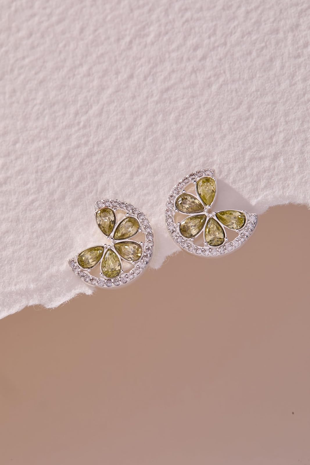Alex and Ani Margarita Lime Stud Earring
