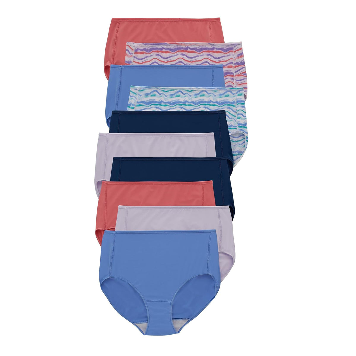 Hanes Ropa Interior de Microfibra Cool Comfort, Paquete de 10 Ropa Interior para Mujer