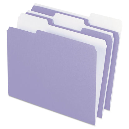 Pendaflex Fólder Bitono, Ceja 1/3, Caja con 100 - Lavanda