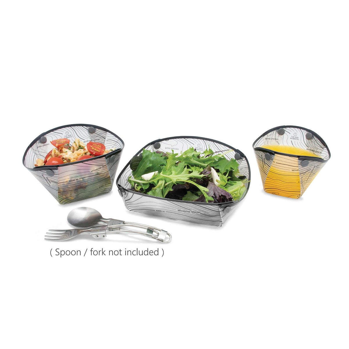 Fozzils Snapfold™ Solo Pack (taza, cuenco, plato) - Mist