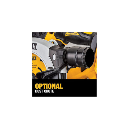 DEWALT 20V Max* 6-1/2 In. Sierra Circular Inalámbrica Sin Escobillas, Solo Herramienta (Dcs565B)