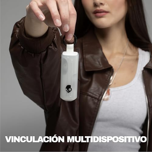Skullcandy Dime 360 Wireless Earbuds with Clip-Anywhere Case - Bone | In-Ear Fit, Bluetooth, Noise Isolating, 28 Hours Battery, Microphone for iPhone Android, Easy Clip-On Design for Travel