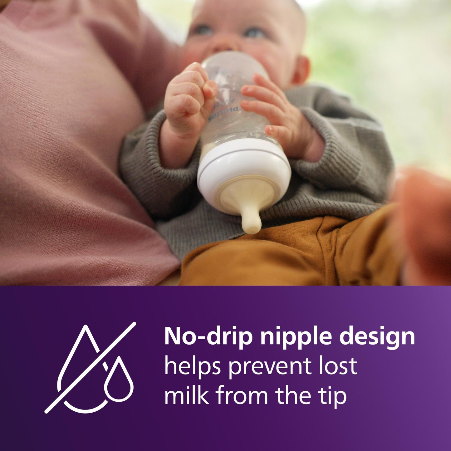 Philips AVENT Biberón natural con pezón de respuesta natural, transparente, 9 onzas, paquete de 4 unidades, SCY903/04