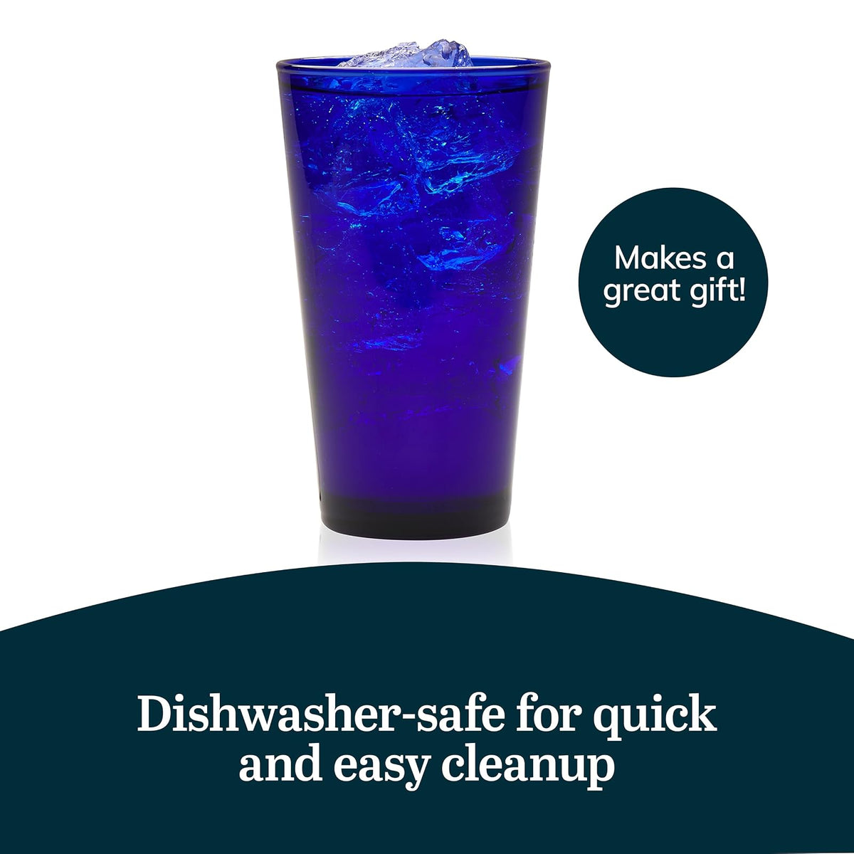 Libbey Cobalt Flare Vaso, Vasos azul cobalto (17,25 oz), 17.25 oz, 1