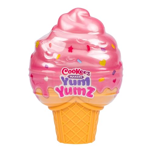 Cookeez Makery - Yum Yumz, 2 Peluches Sorpresa, Cono de Helado, Ninas 4+ | Peluches con aroma dulce, mecanismo de giro para revelar sorpresa, incluye stickers