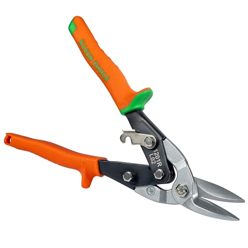 Klein Tools 1201R - Tijeras de metal, corte de aviación, curvatura derecha