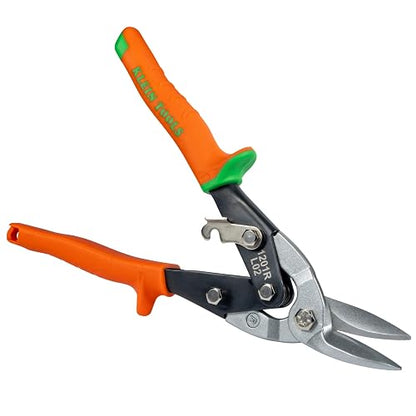 Klein Tools 1201R - Tijeras de metal, corte de aviación, curvatura derecha