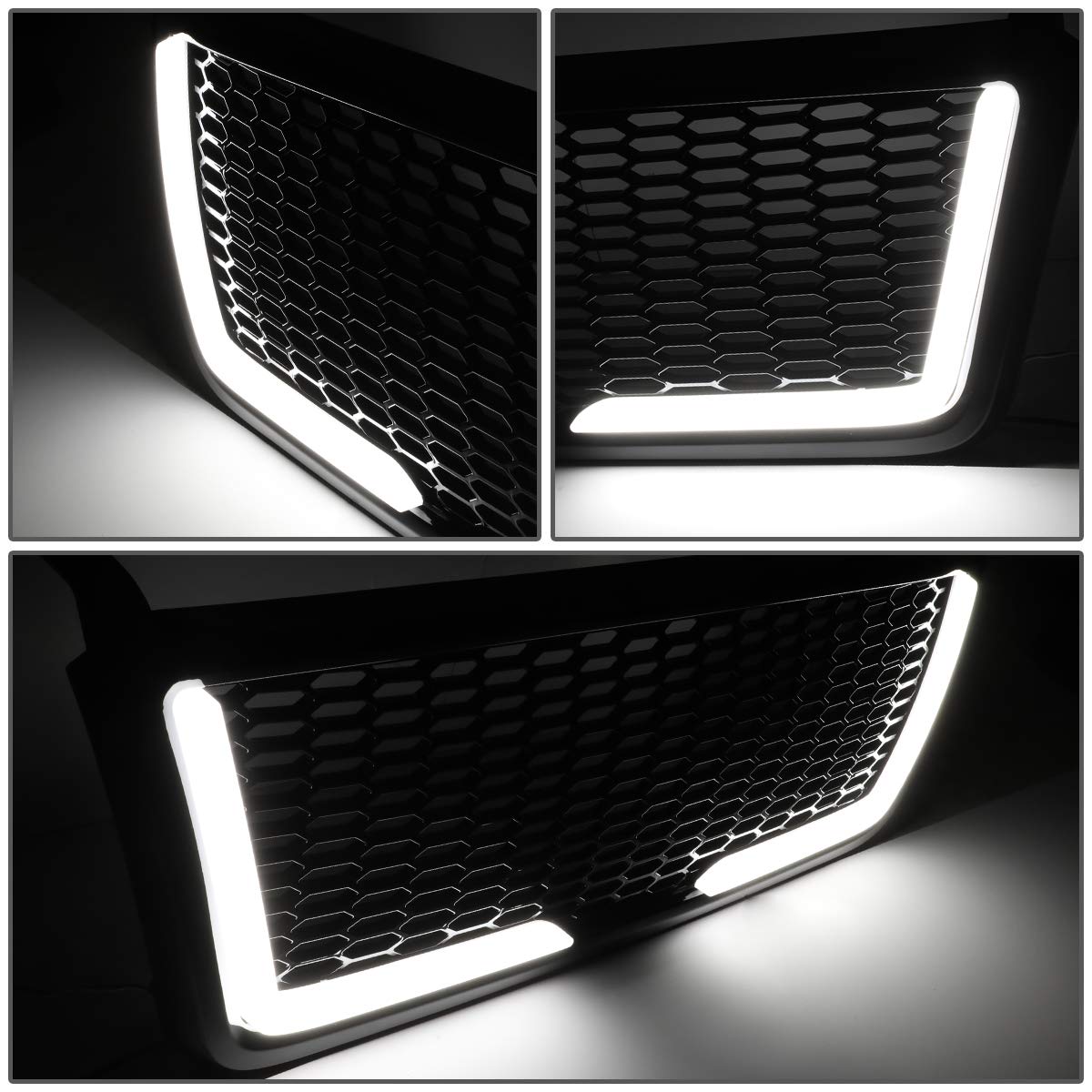 DNA MOTORING Malla LED Barra de Luz Delantera para Parachoques para Ford F-150 2004-2008, Negro, GRF-LB-012-BK