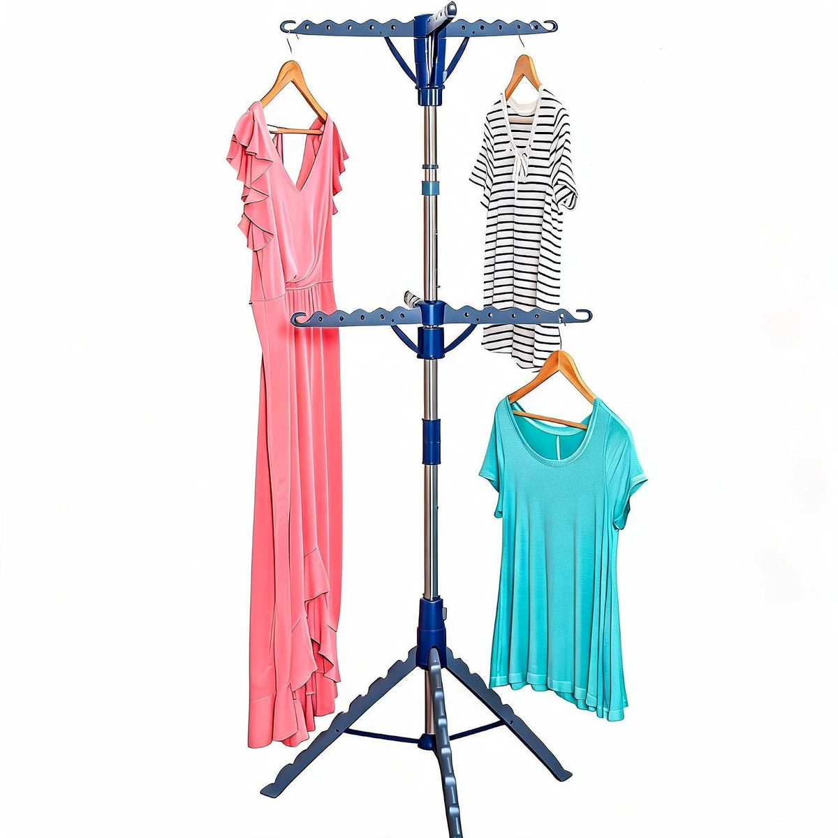 Honey-Can-Do Trípode Plegable de 2 Niveles DRY-09220 Cromado