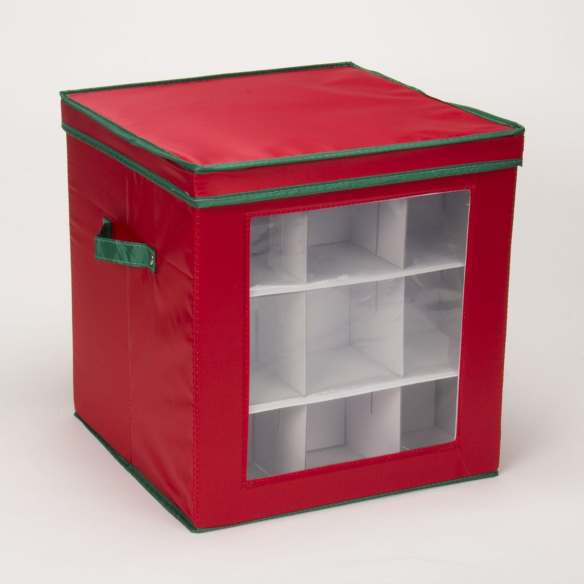 Household Essentials – Caja de Almacenamiento de día Festivo, Color Verde y Rojo, 27-Piece Ornament