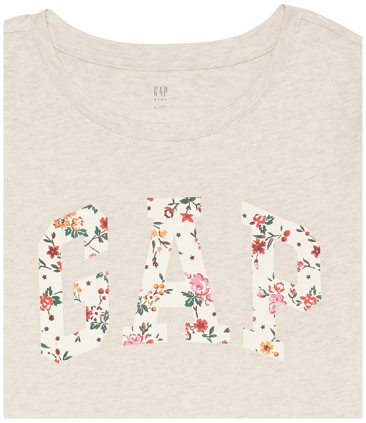 Gap - Playera de Manga Larga con Logotipo para niña, Gris, Large