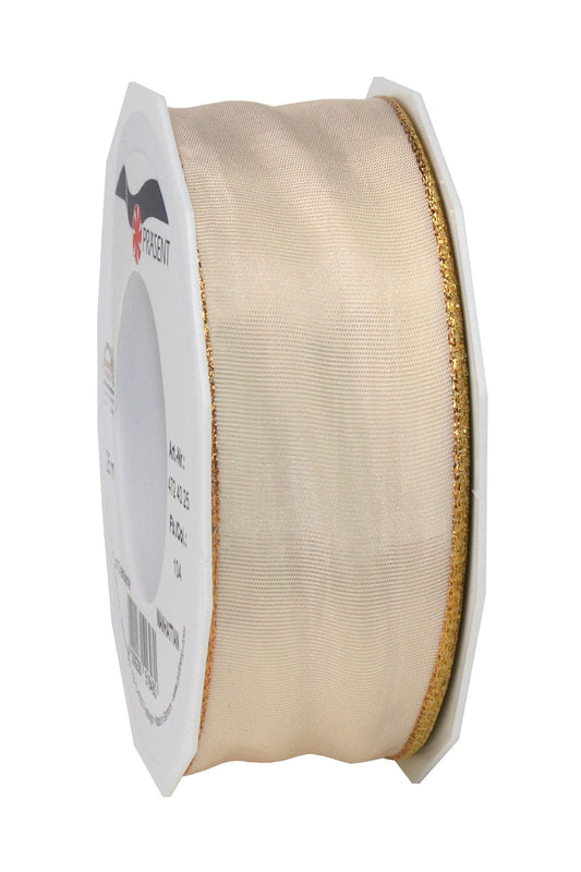 Präsent 4721025-104 Cinta rizadora, 10mm-25m, crema