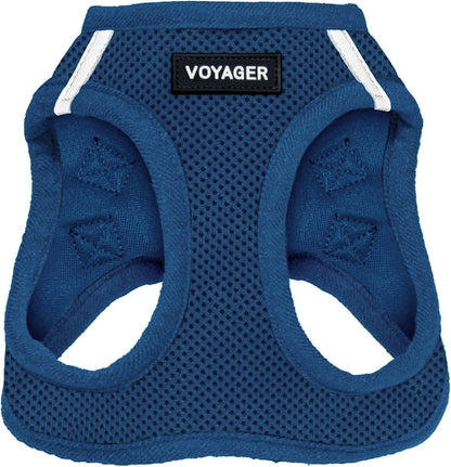 Best Pet Supplies Arnés Voyager Step-In Air para Perro, Todo Clima - XXXS (Chest: 10 - 11.5" * Fit Cats) - Azul real (borde a juego).