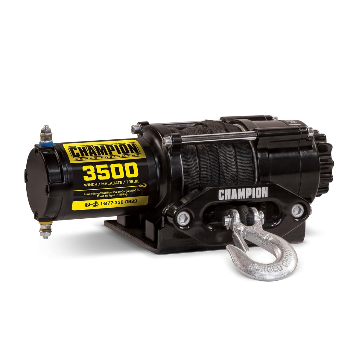 Champion Power Equipment-100428 Kit de cabrestante de Cuerda sintética ATV/UTV, 3500 Libras