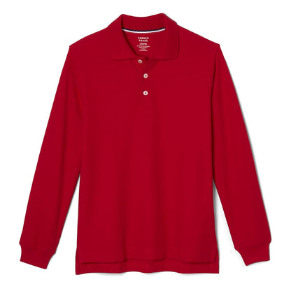 French Toast Camisa Polo Manga Larga para Niño - Red - 6-7