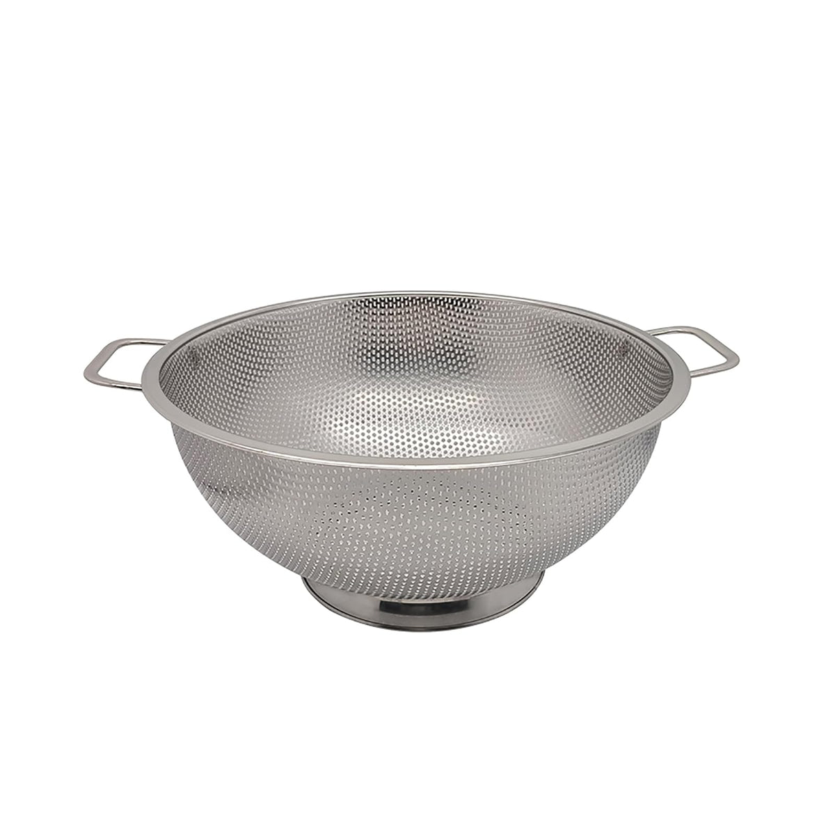 Fox Run Colador grande de acero inoxidable, colador de pasta de 5 cuartos con asas, 28 x 34 x 12,7 cm
