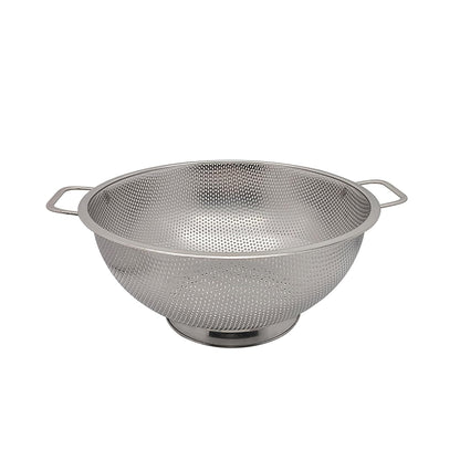 Fox Run Colador grande de acero inoxidable, colador de pasta de 5 cuartos con asas, 28 x 34 x 12,7 cm
