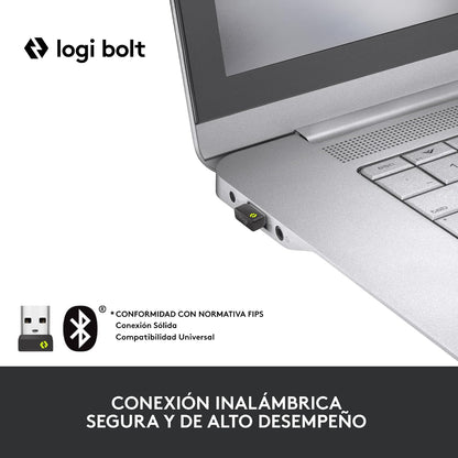 Logitech, MX Keys for Business, Teclado inalámbrico Iluminado avanzado, Escritura táctil con Respuesta óptima, Retroiluminación, Bluetooth, USB-C, Apple macOS, Microsoft Windows, Linux