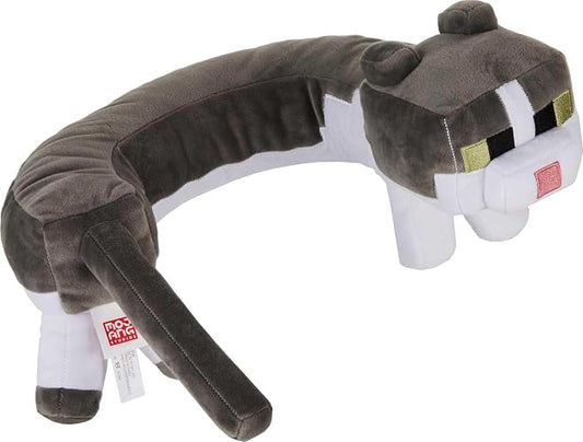 Mattel Minecraft Almohada para El Cuello Purring Sounds | Peluche con sonido, gato de Minecraft, tela de pelo suave