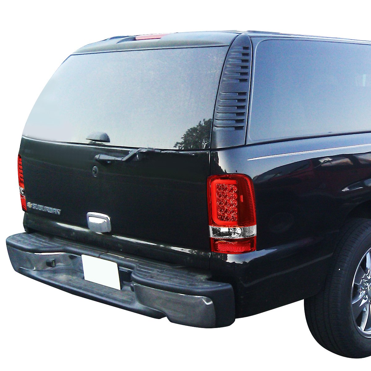 DNA Motoring Conjunto de Luces Traseras LED TL-GMCDE00-LED-3D-CH-RD, Cromo/Rojo, Conductor/Pasajero