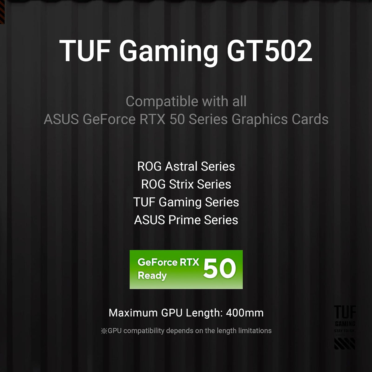 ASUS TUF Gaming GT502 ATX - Carcasa para computadora con Panel Frontal RGB botón, USB 3.2 Tipo C y 2 Puertos USB 3.0