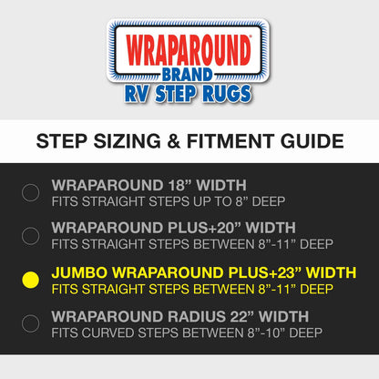Prest-O-Fit 2 – 0050 Jumbo Wraparound + Plus RV Paso Alfombra, Negro, 23"