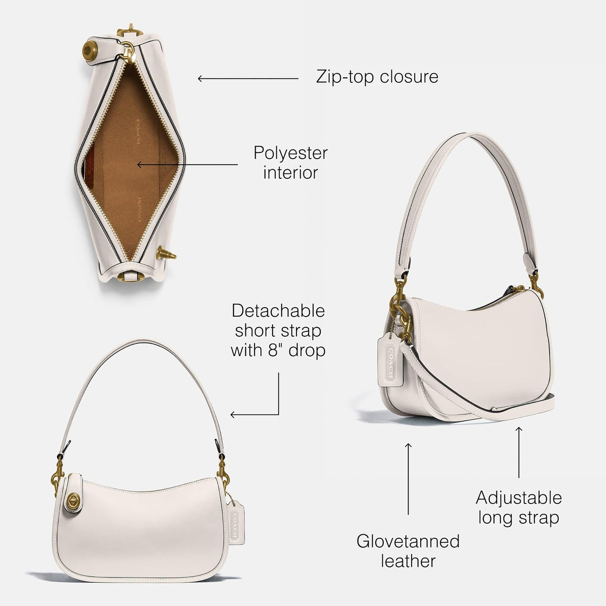 COACH The Coach Originals - Swinger de piel con diseño de globo Bandolera Mujer