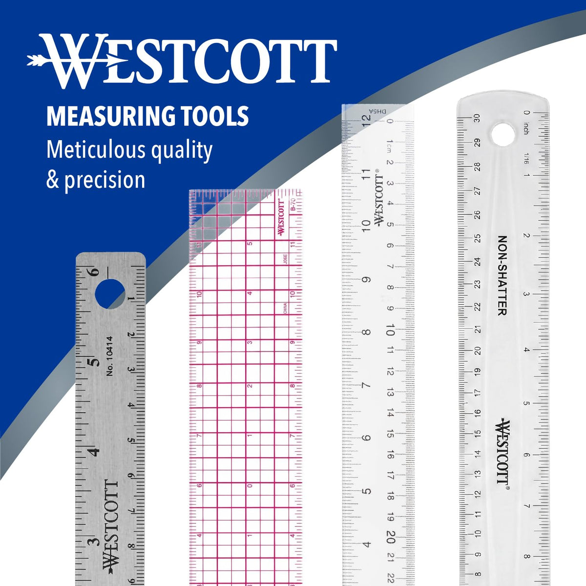 Westcott 18" 8ths Beveled Ruler