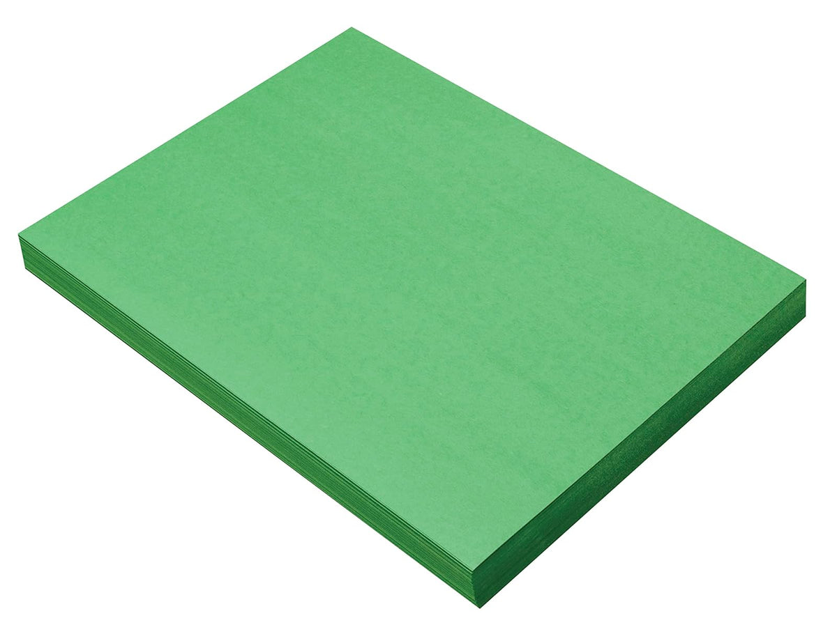 SunWorks Papel de Construcción Escolar, Paquete de 100 Hojas - 100 unidades - verde Navidad