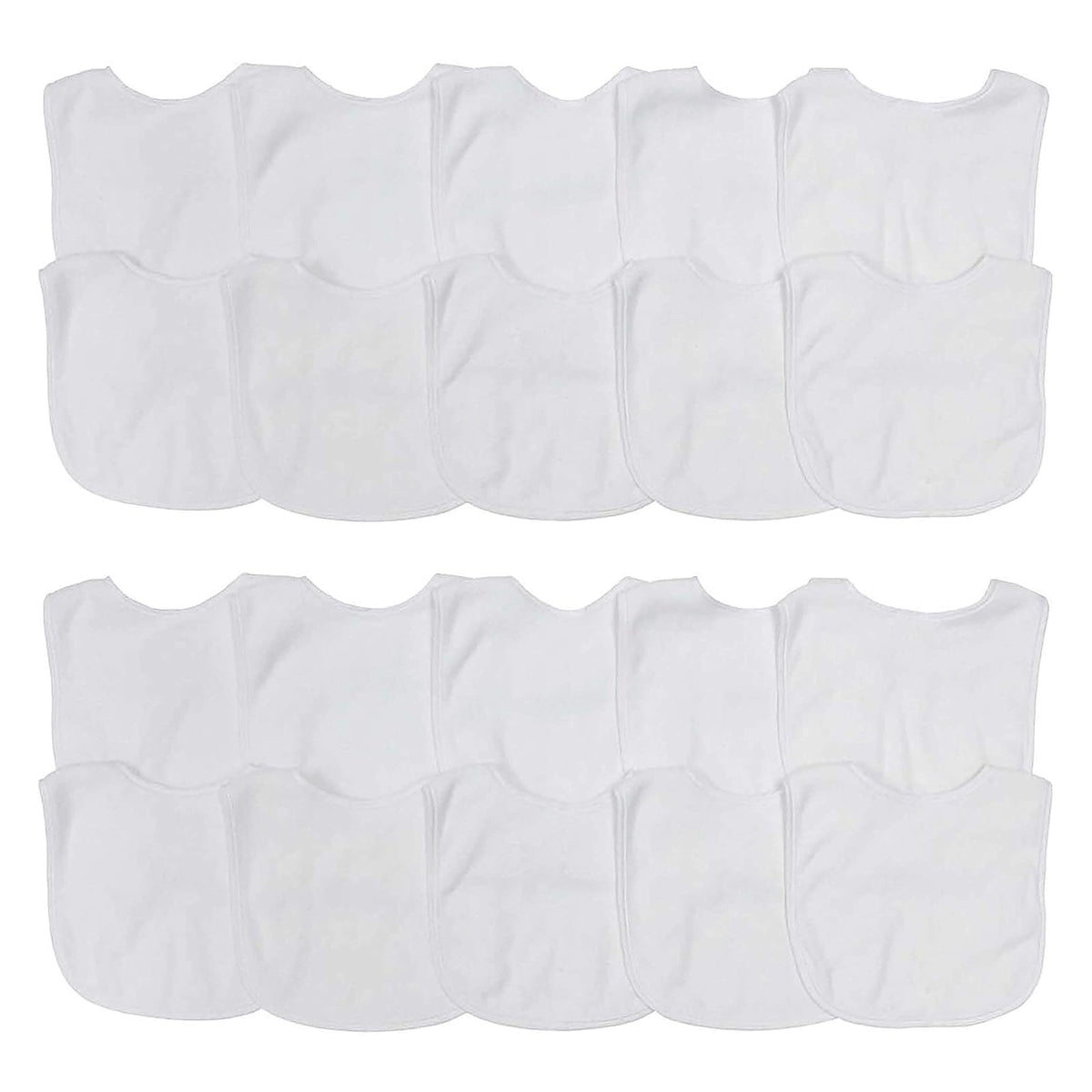 Neat Solutions Terry Feeder Bib in White - 20 Pack