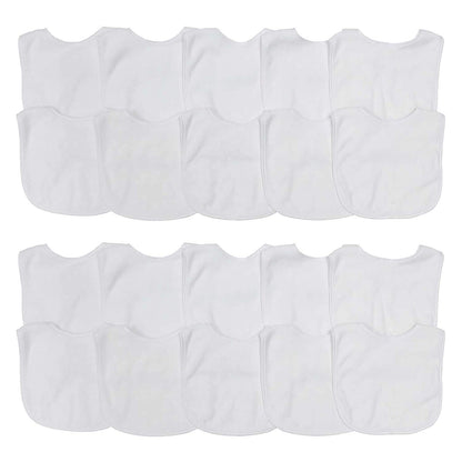 Neat Solutions Terry Feeder Bib in White - 20 Pack