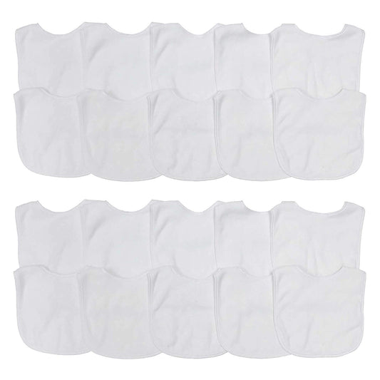 Neat Solutions Terry Feeder Bib in White - 20 Pack