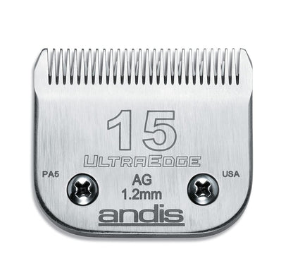 Andis Carbon-Infused Steel UltraEdge Dog Clipper Blade, Size-15, 3/64-Inch Cut Length (64072)
