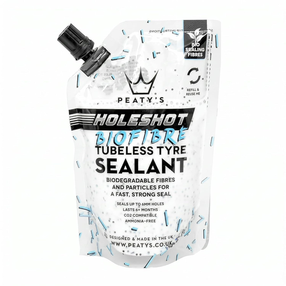 Peaty's Holeshot Biofibre Sellador de Neumáticos sin Cámara - 120ml - 4 oz.