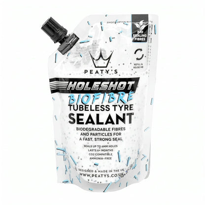 Peaty's Holeshot Biofibre Sellador de Neumáticos sin Cámara - 120ml - 4 oz.
