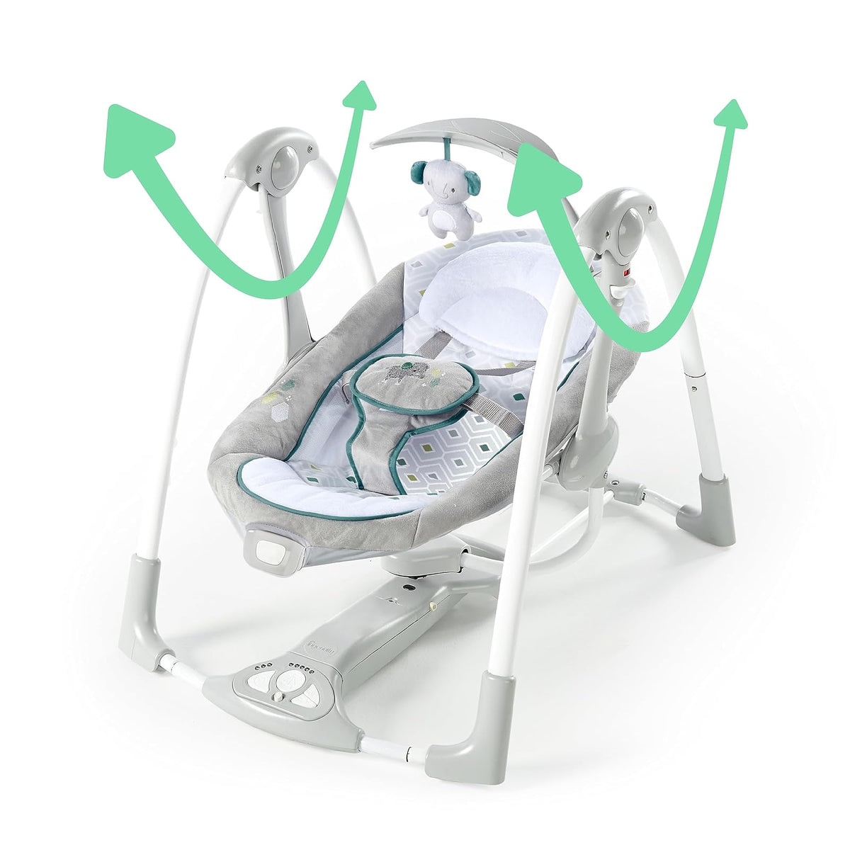 Ingenuity ConvertMe Swing-2-Seat Nash Battery-Saving Portable Swing