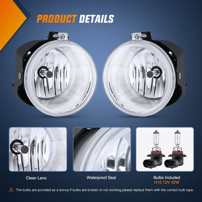 Nilight FOG-I80 Luz Antiniebla para Dodge Grand Cherokee 2005-2010/Durango/Chrysler 300 SRT8/Aspen/Dakota, 2 Años