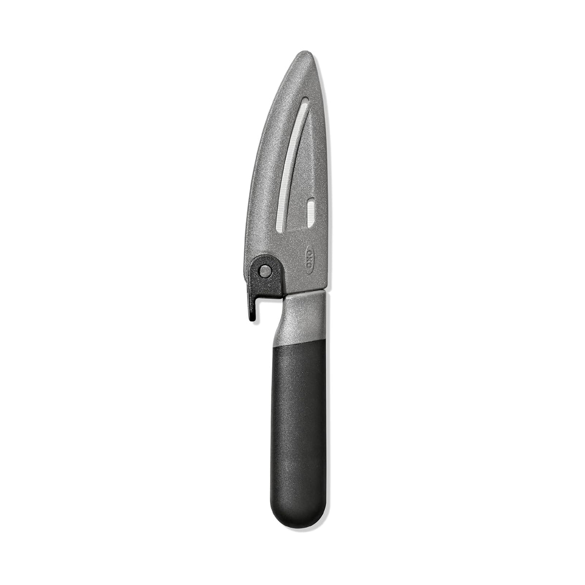 OXO Good Grips - Cuchillo de pelar de 3.5 pulgadas con funda de bloqueo