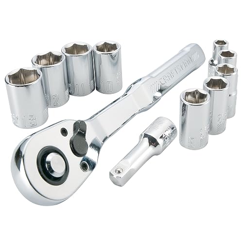 CRAFTSMAN Juego de herramientas para mecánicos, milimétrica, con entrada de 1/4 de pulgada 11 piezas (CMMT34871)