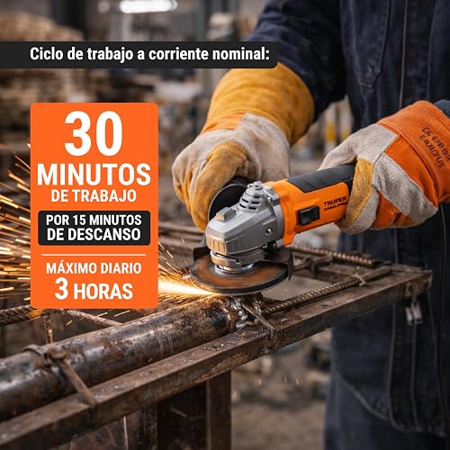 Truper ERGO-45110 Esmeriladora angular 4-1/2" 1100 W, ERGO PRO, Truper