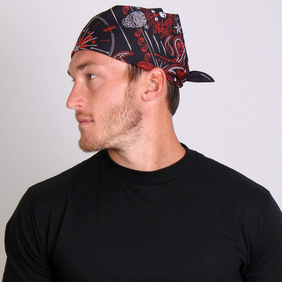 Hot Leathers Paisley Skull Bandana