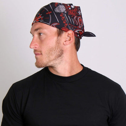 Hot Leathers Paisley Skull Bandana
