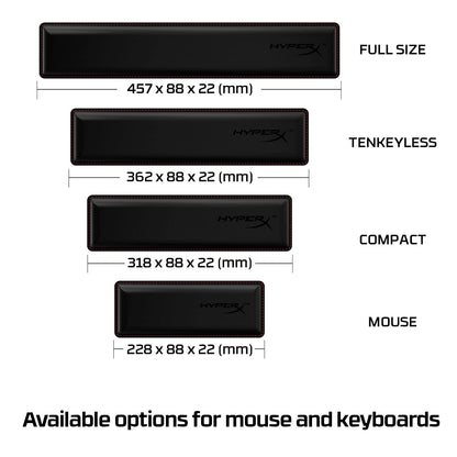 HyperX - Reposamuñecas - mouse - Gel refrescante - Espuma viscoelástica - Antideslizante, Negro