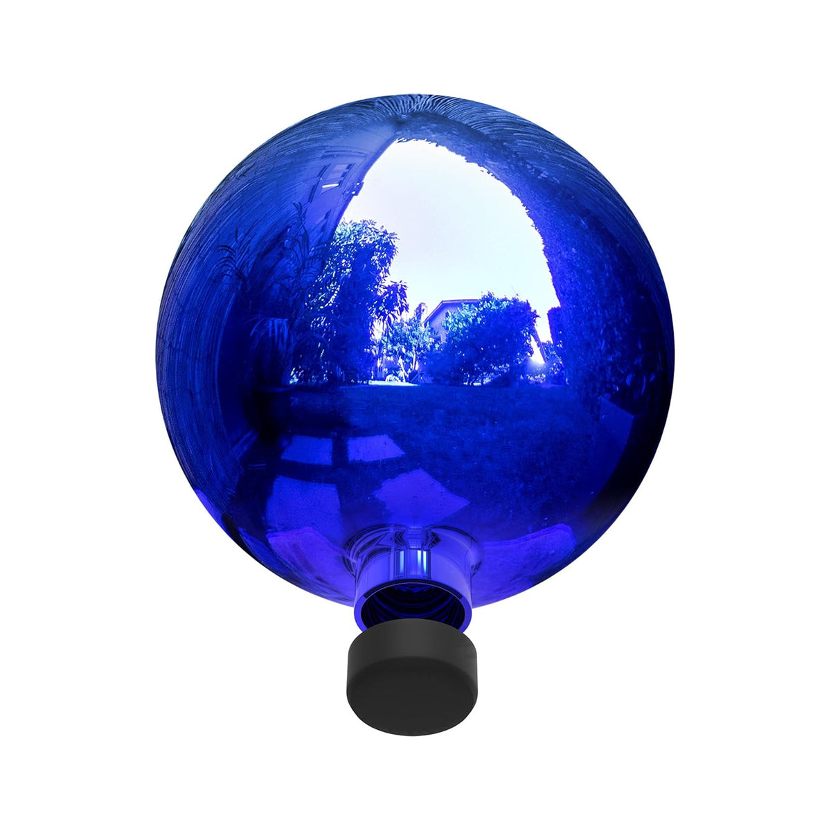 Alpine Corporation Globo de Vidrio Decorativo de 10" de Diámetro para Interior/Exterior, Decoración Festiva para el Jardín, Color Azul